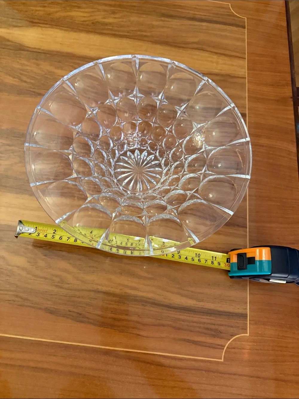 Clear Glass Decorative Bowl - Transparent Home Dining Centerpiece